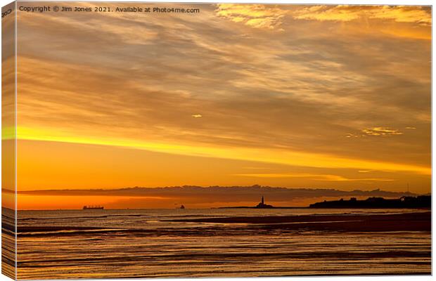 Another Northumbrian Sunrise (2) Canvas Print by Jim Jones