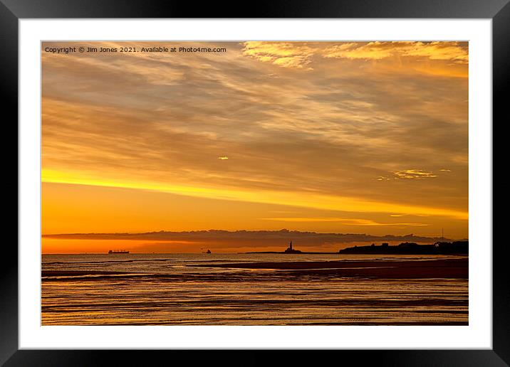 Another Northumbrian Sunrise (2) Framed Mounted Print by Jim Jones