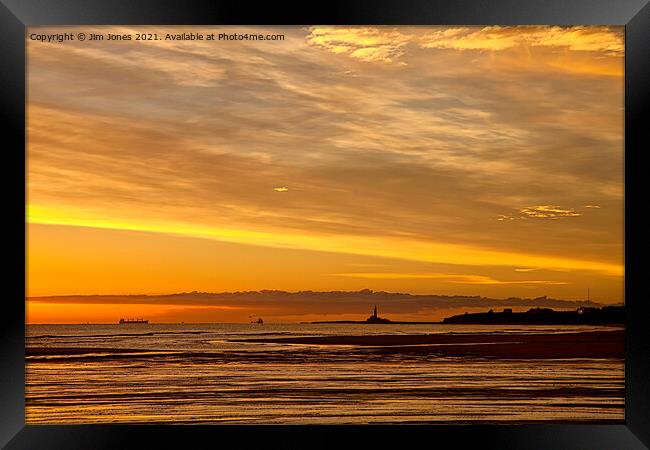 Another Northumbrian Sunrise (2) Framed Print by Jim Jones