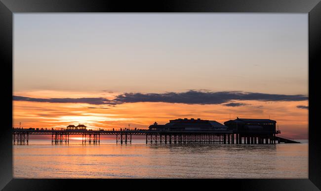 Sunset behind Cromer Pier Framed Print by Jason Wells