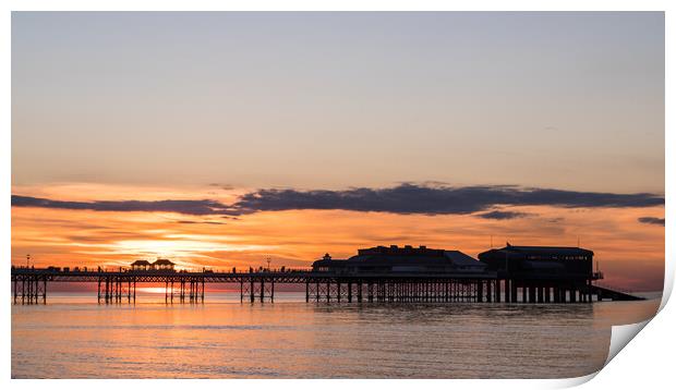 Sunset behind Cromer Pier Print by Jason Wells