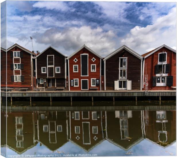 Hudiksvall Waterfront Canvas Print by DiFigiano Photography
