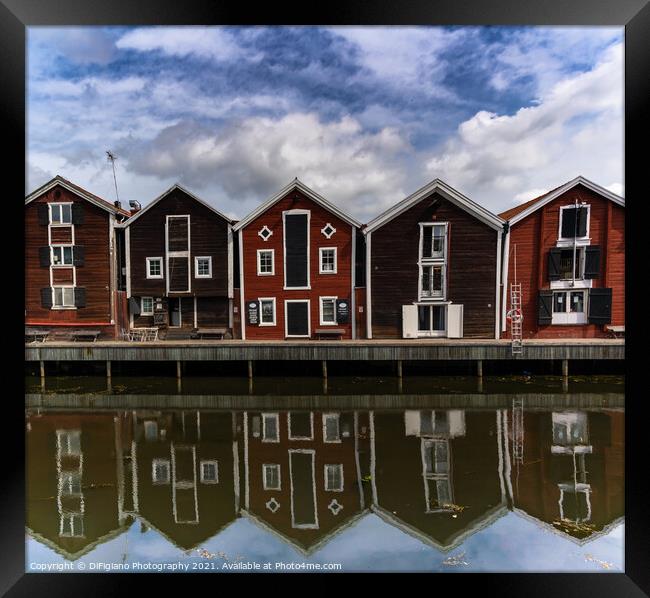Hudiksvall Waterfront Framed Print by DiFigiano Photography
