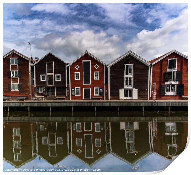 Hudiksvall Waterfront Print by DiFigiano Photography