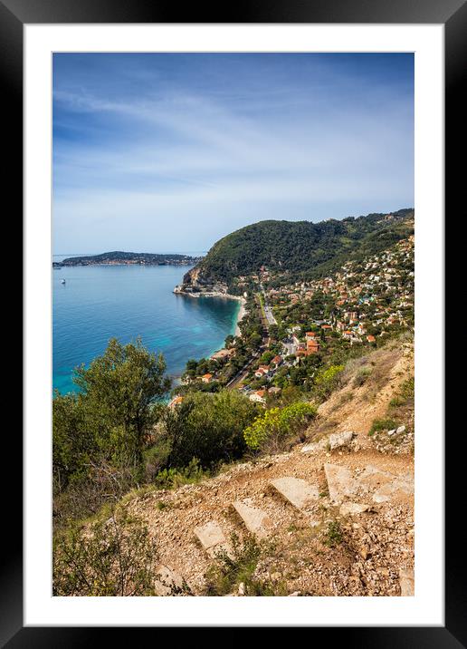 French Riviera Coastline Framed Mounted Print by Artur Bogacki