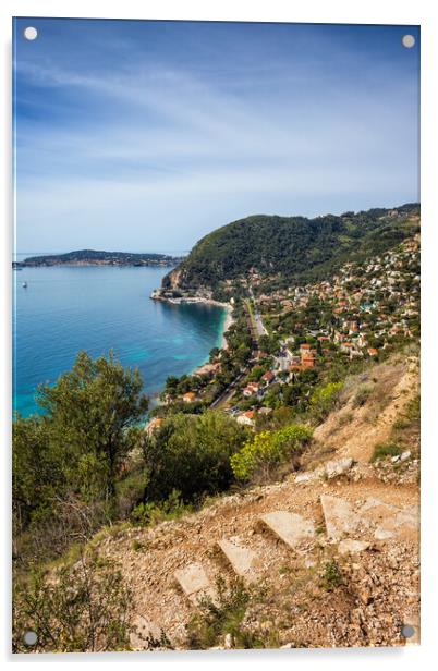 French Riviera Coastline Acrylic by Artur Bogacki