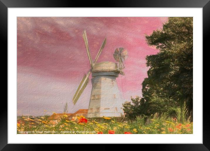 Windmill Dream Framed Mounted Print by David Pyatt