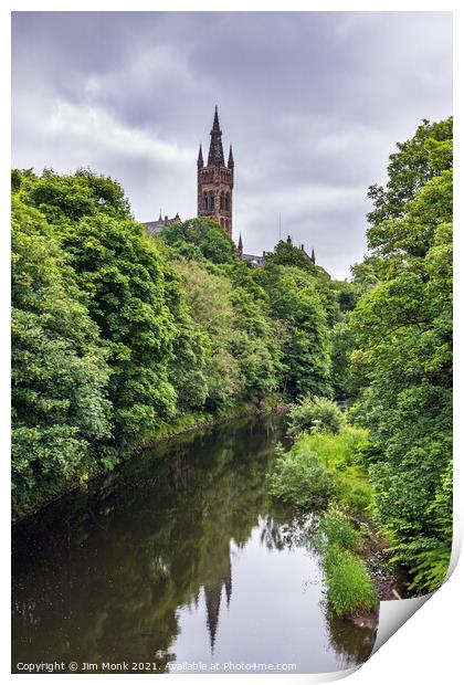  The River Kelvin, Glasgow Print by Jim Monk