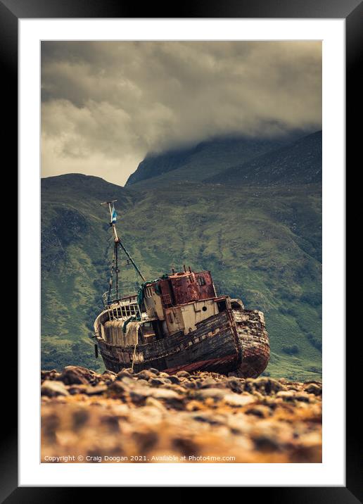 MV Dayspring - Corpach Shipwreck - Ben Nevis Framed Mounted Print by Craig Doogan