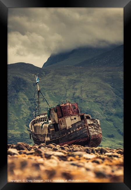 MV Dayspring - Corpach Shipwreck - Ben Nevis Framed Print by Craig Doogan