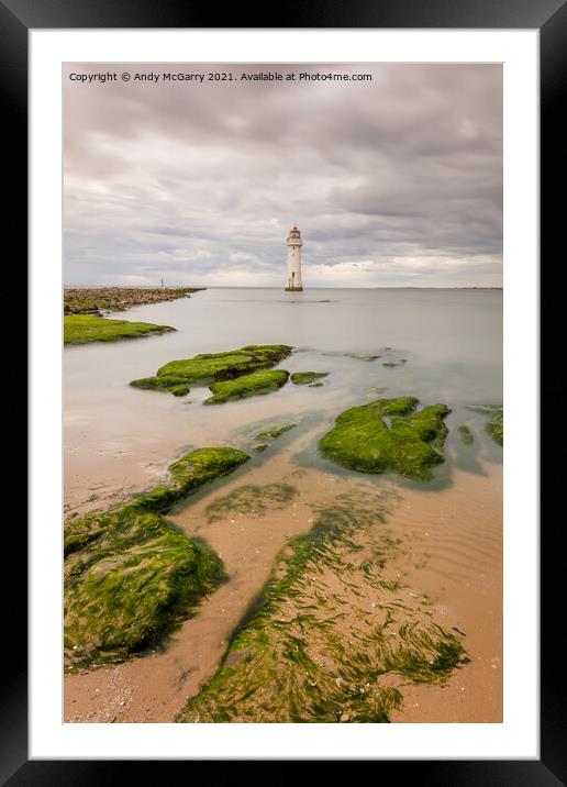 New Brighton Lighthouse Framed Mounted Print by Andy McGarry