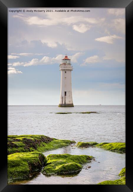 New Brighton Lighthouse Framed Print by Andy McGarry