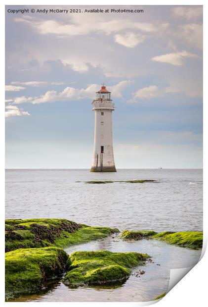 New Brighton Lighthouse Print by Andy McGarry