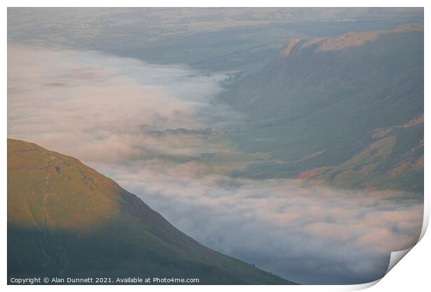 Wastwater inversion Print by Alan Dunnett