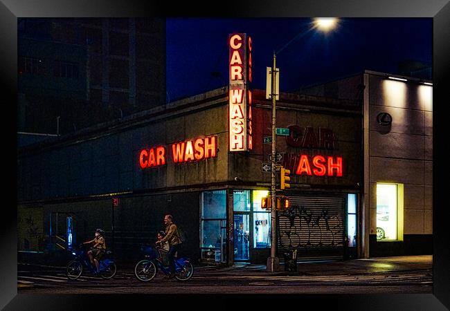 The 11th Avenue Car Wash Framed Print by Chris Lord