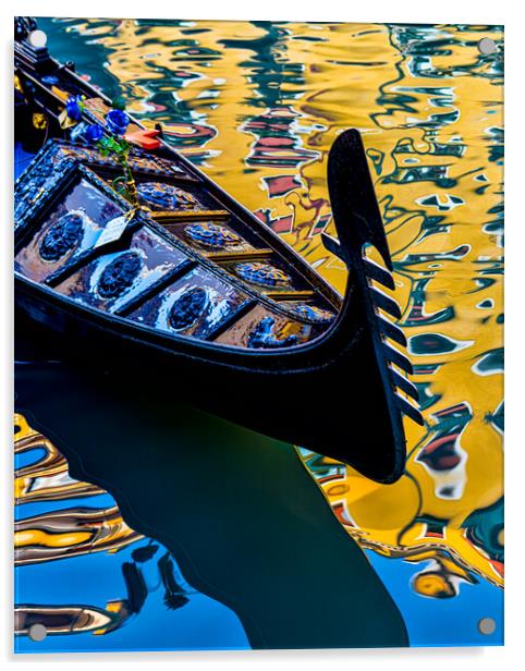 Gondola Reflections Acrylic by Chris Lord