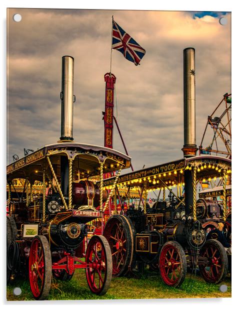 Classic British Steam Tractors Acrylic by Chris Lord