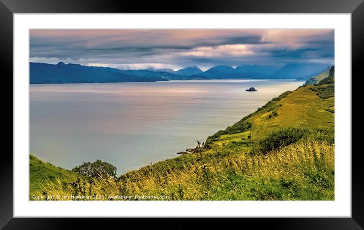 Sound of Raasay, Isle of Skye Scotland. Framed Mounted Print by jim Hamilton