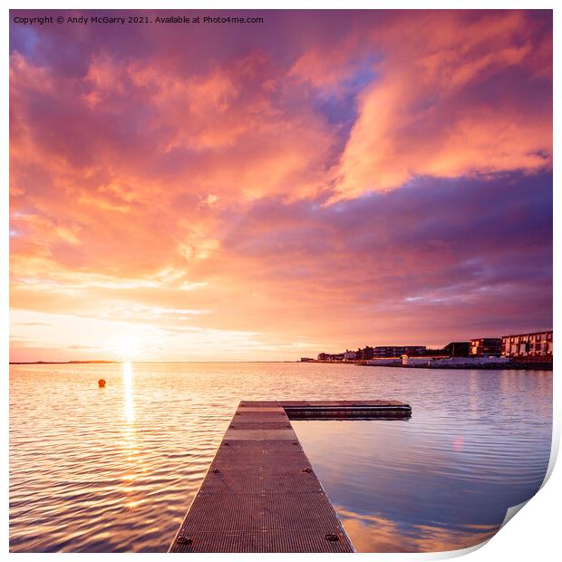 West Kirby Sunset Print by Andy McGarry