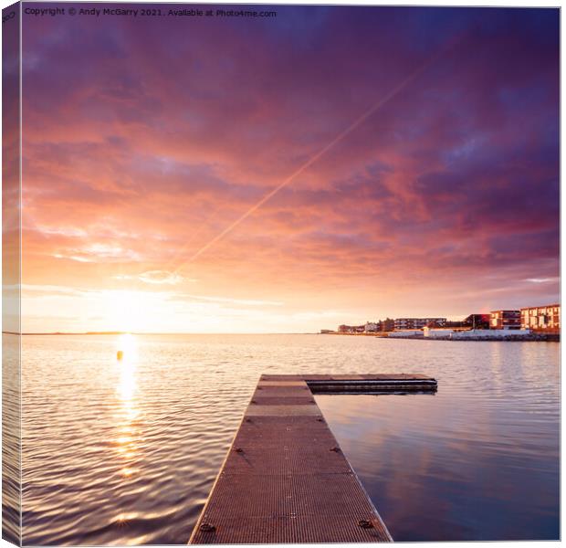 West Kirby Sunset Canvas Print by Andy McGarry