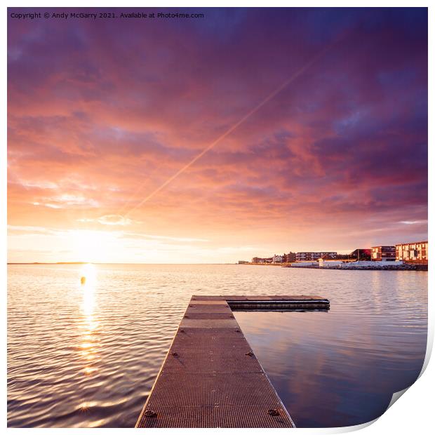 West Kirby Sunset Print by Andy McGarry