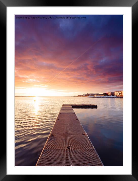 West Kirby Sunset Framed Mounted Print by Andy McGarry