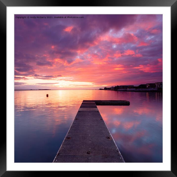 West Kirby Sunset Framed Mounted Print by Andy McGarry