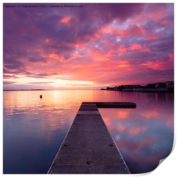 West Kirby Sunset Print by Andy McGarry