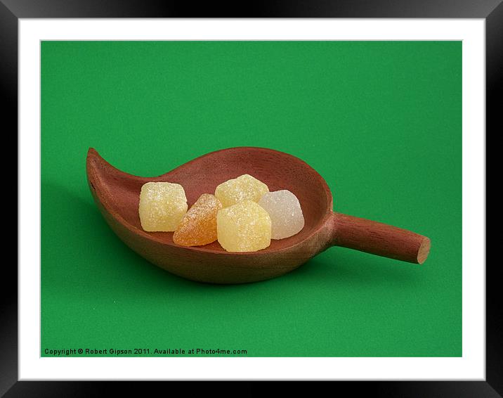 Wooden Sweetie bowl Framed Mounted Print by Robert Gipson