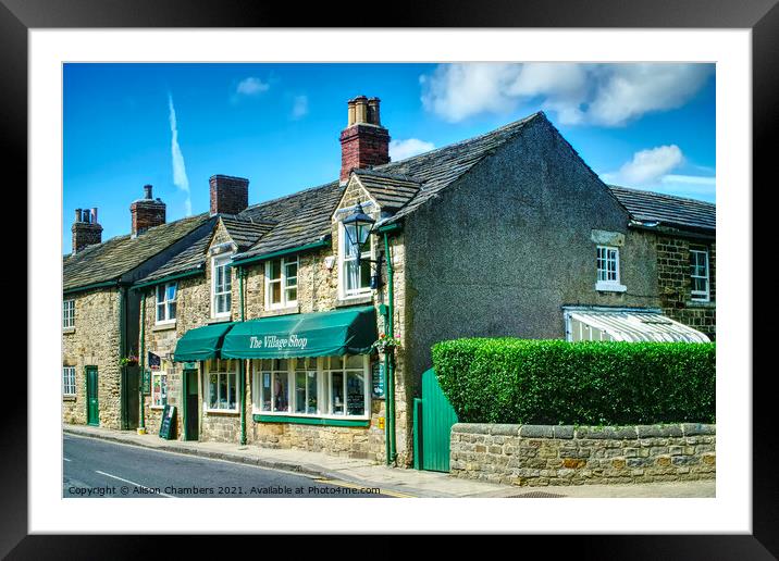 Wentworth Village Shop Framed Mounted Print by Alison Chambers
