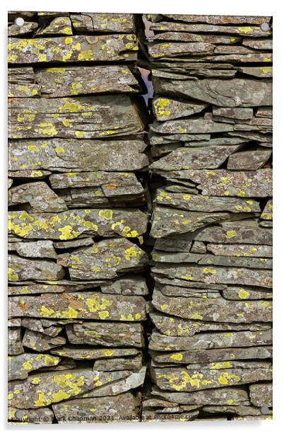 Slate drystone wall Acrylic by Photimageon UK