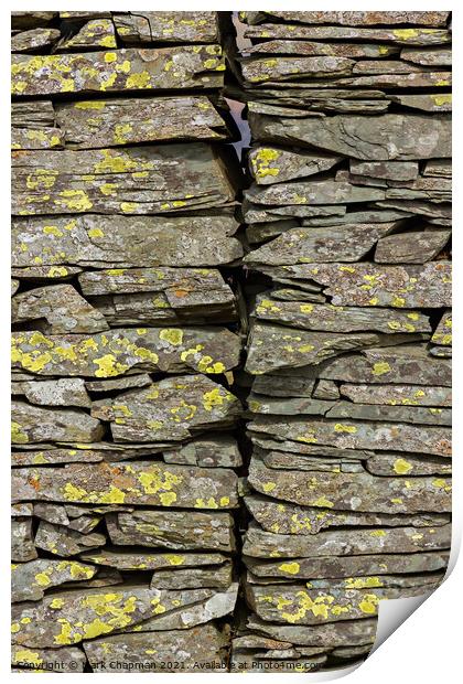 Slate drystone wall Print by Photimageon UK