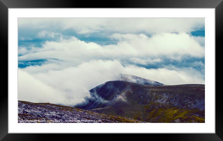 Up in the clouds Framed Mounted Print by Ralph Greig