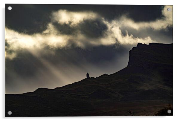 The Old Man of Storr Acrylic by Andrew Sharpe