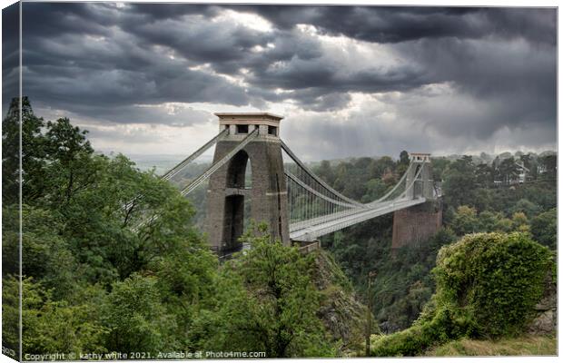  Clifton Suspension Bridge,Bristol Canvas Print by kathy white