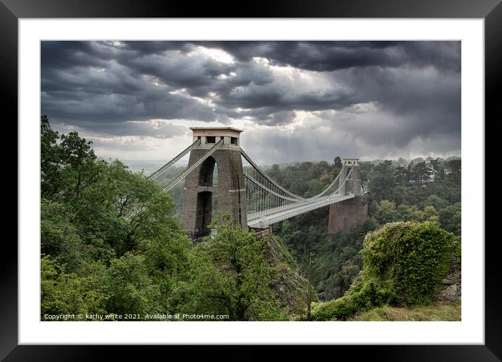  Clifton Suspension Bridge,Bristol Framed Mounted Print by kathy white