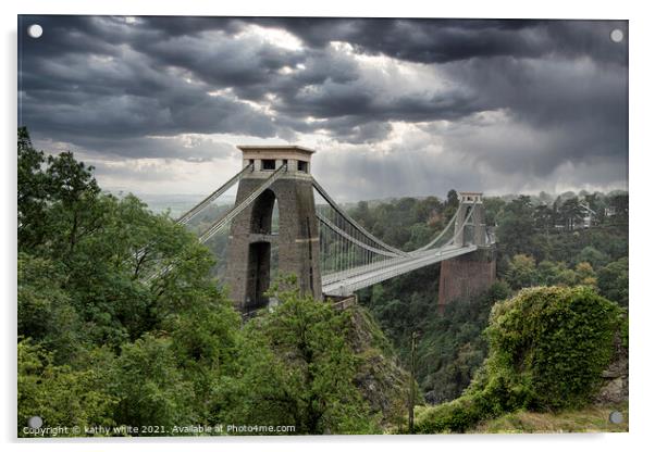  Clifton Suspension Bridge,Bristol Acrylic by kathy white