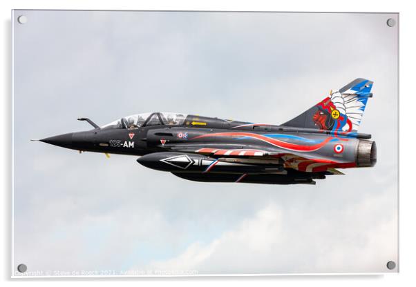 French Mirage Fighter Jet Acrylic by Steve de Roeck