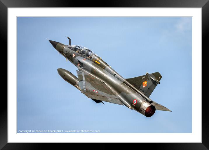 French Air Force Mirage Fighter Framed Mounted Print by Steve de Roeck