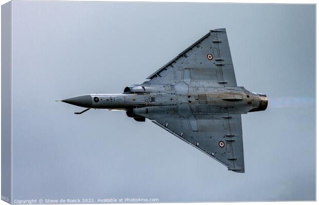 Dassault Mirage Delta Winged Fighter Canvas Print by Steve de Roeck