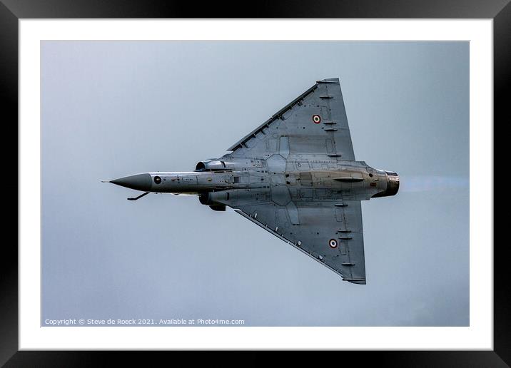 Dassault Mirage Delta Winged Fighter Framed Mounted Print by Steve de Roeck