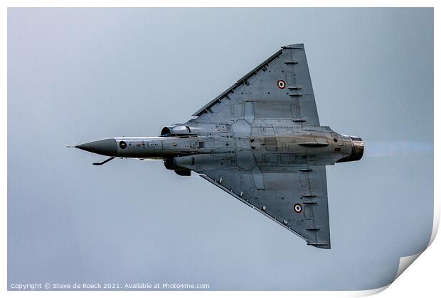 Dassault Mirage Delta Winged Fighter Print by Steve de Roeck