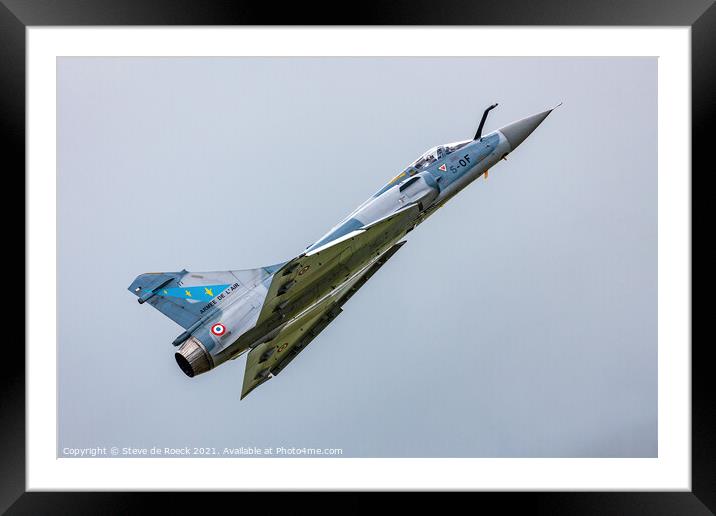 Dassault Mirage Fighter Jet Framed Mounted Print by Steve de Roeck
