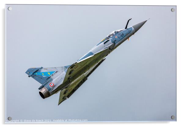 Dassault Mirage Fighter Jet Acrylic by Steve de Roeck