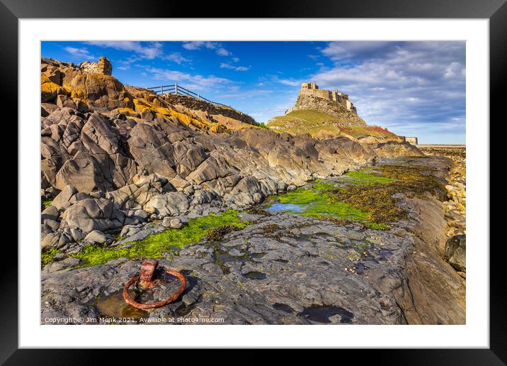Lindisfarne Castle, Northumberland. Framed Mounted Print by Jim Monk