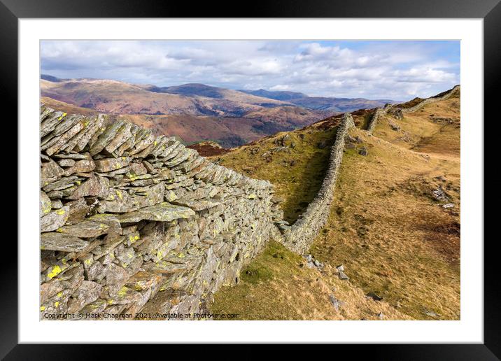 Drystone wall, Lingmoor Fell, Cumbria Framed Mounted Print by Photimageon UK