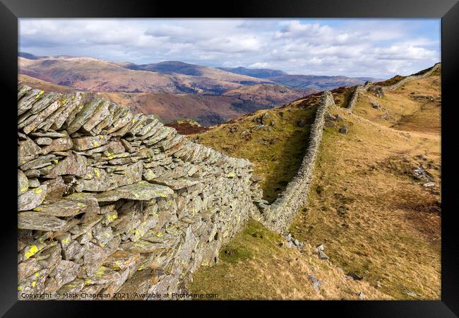 Drystone wall, Lingmoor Fell, Cumbria Framed Print by Photimageon UK