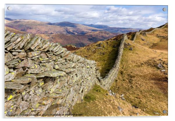 Drystone wall, Lingmoor Fell, Cumbria Acrylic by Photimageon UK