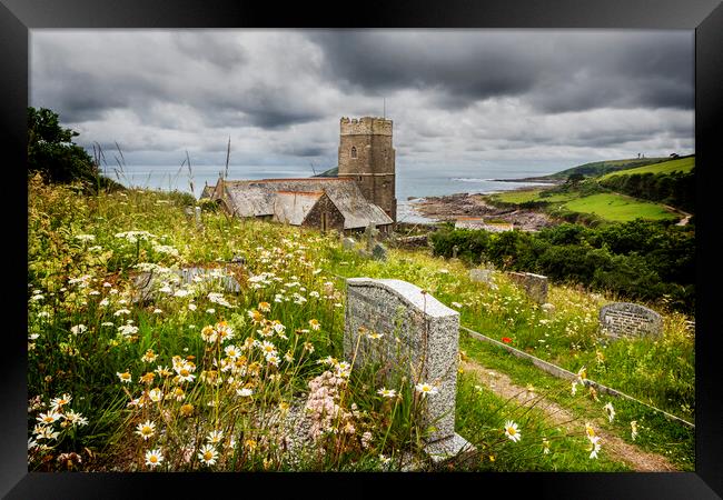 St Werburgh Church, Wembury Devon Framed Print by Maggie McCall