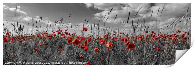 Poppies - red colour pop Print by Melanie Viola